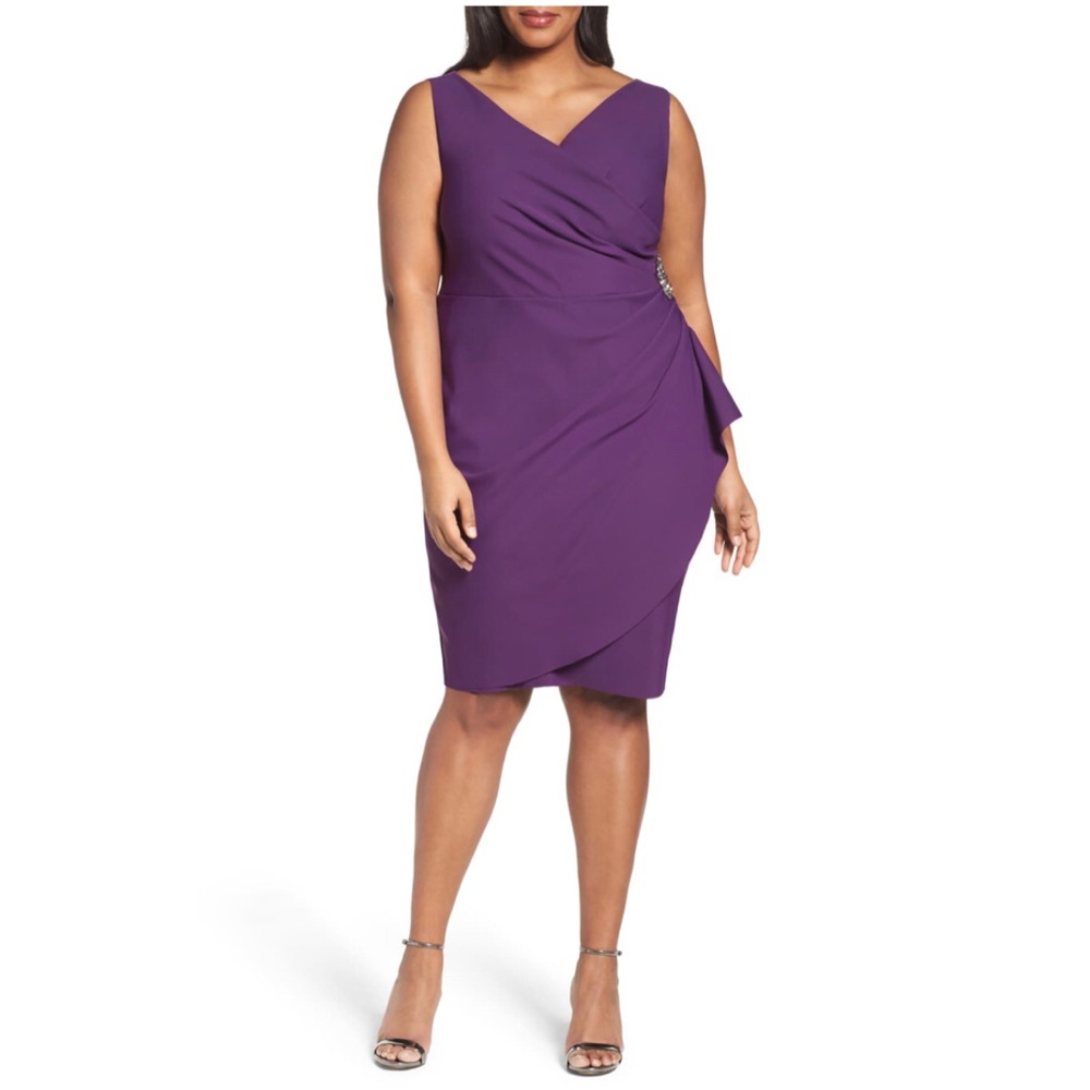 Elegant Purple Sleeveless Dress